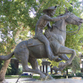 Bronze Gießerei große Outdoor-Kupfer Cowboy Pferd Statue